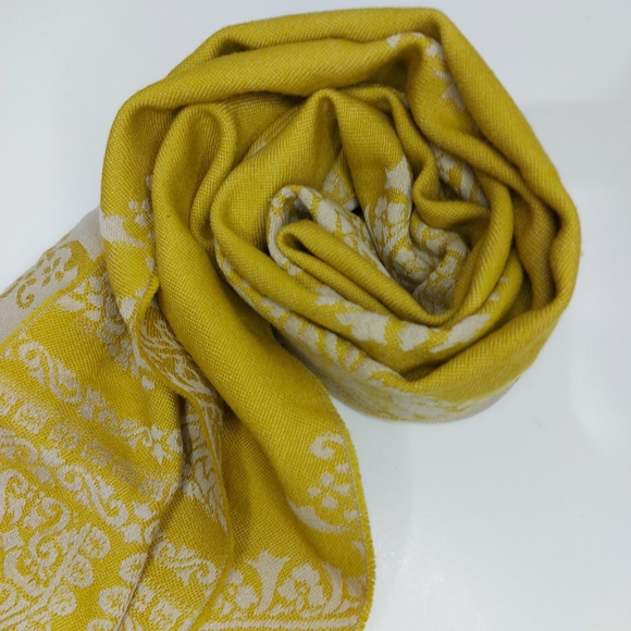 ANICHINI 100% Wool Paisley Print Reversable Scarf - Picture 11 of 16